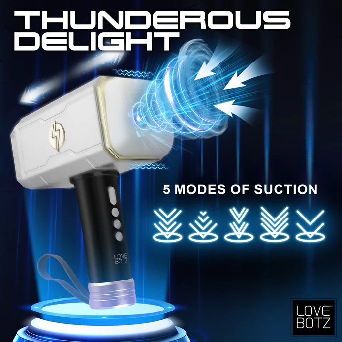 When you're a hammer everything looks like a nail, but w... LoveBotz - Thunder Stroker - White photo-5