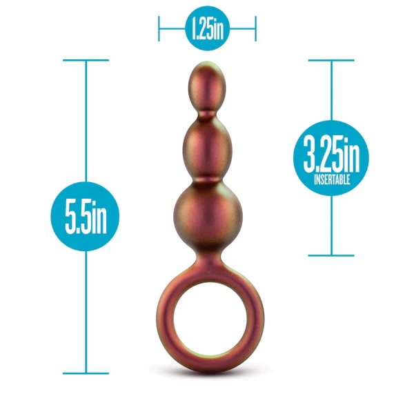 For anyone looking to explore new anal sensations alone or w... Anal Adventures Matrix - Beaded Loop Plug - Copper photo-6