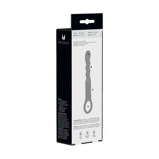 The Me You Us Ridged anal teaser has a unique zig zag design... Me You Us - Ridged Anal Wand - Blue photo-4