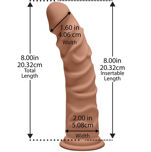 Everybody wants it! The Ragin' D is eight full inches of... Doc Johnson - 8" Ragin D Realistic Dildo - Caramel photo-3