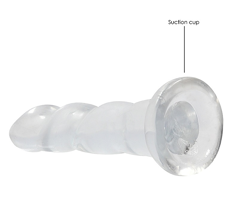 Ready for a CRYSTAL CLEAR orgasm? Reach your finest climax i... RealRock - 7" Wave Non-Realistic Dildo - Clear photo-3