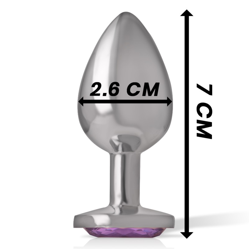 Let your buttocks shine with the anal plug from Intense, dec... Intense - Metal Gem Plug S - Purple photo-4