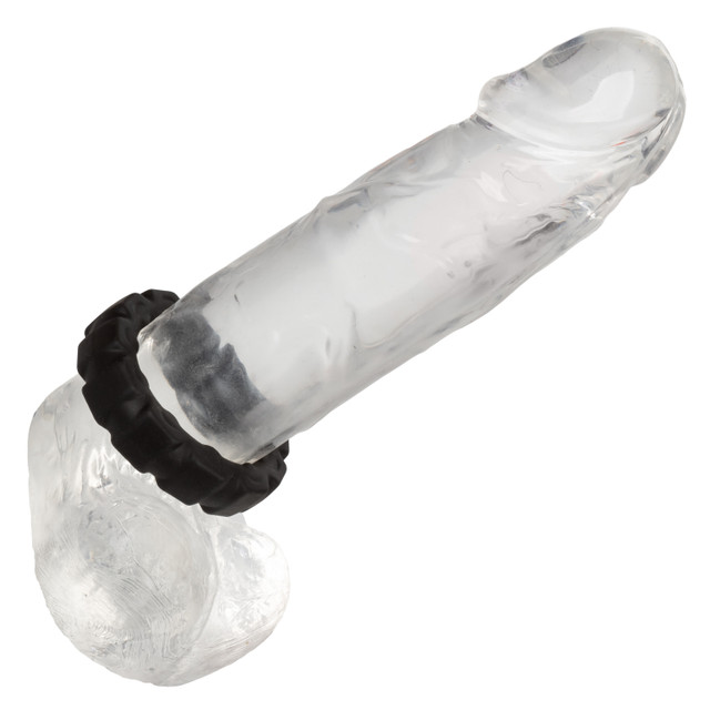 Introducing the Alpha Liquid Silicone Prolong Tread Ring, a ... CEN - Alpha Prolong Cock Ring - Black photo-4