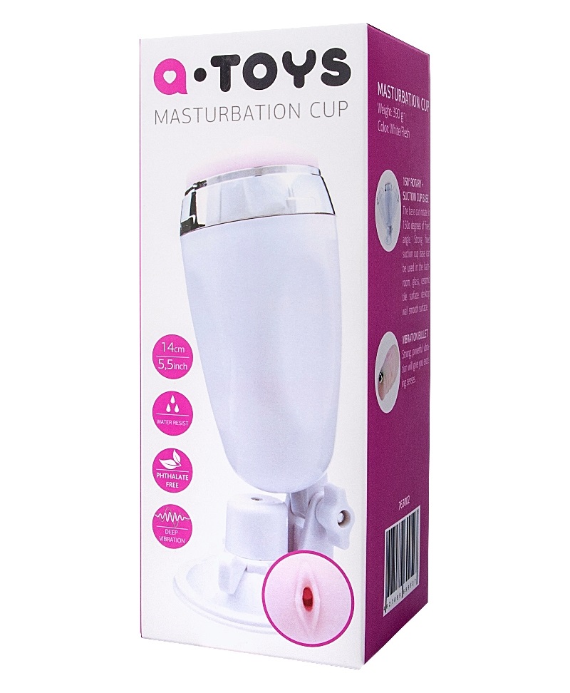 Suction cup base - 150° rotary
Vibro bullet 1 speed
Gentle r... A-Toys - Masturbation Cup - White photo-5