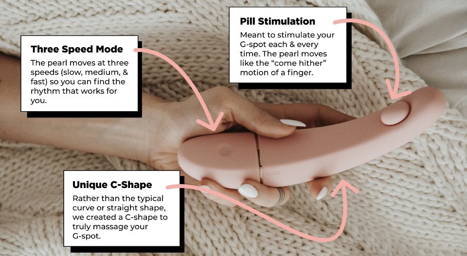 The OhMyG is a silent G-spot massager sex toy for bodies wit... Ioba - OhMyG G-Spot Vibrator - Pink photo-9