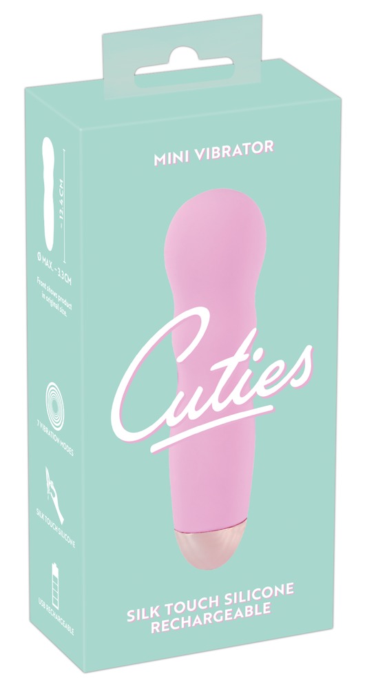Pale pink mini vibrator with two concave indentations on the... Cuties - Wave Mini Vibrator - Purple photo-6