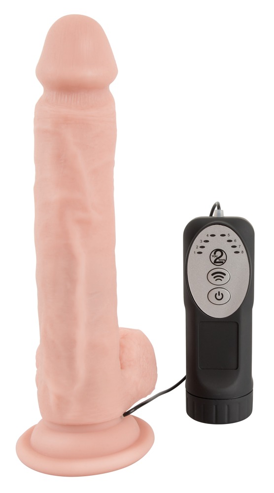 Pulsating and rotating arousal!
This realistic vibrator stan... Medical Silicone - Thrusting Dildo w Remote photo-4