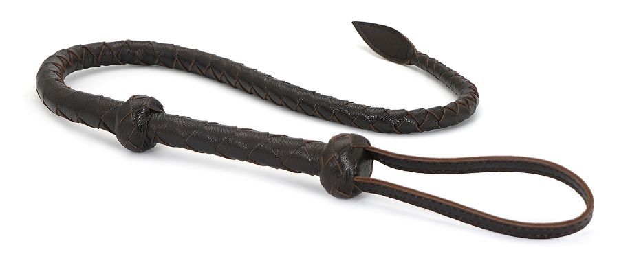 Add this cowboy style to your BDSM play box. With 75 cm of l... Liebe Seele - Leather Handcrafted Whip - Brown photo-3