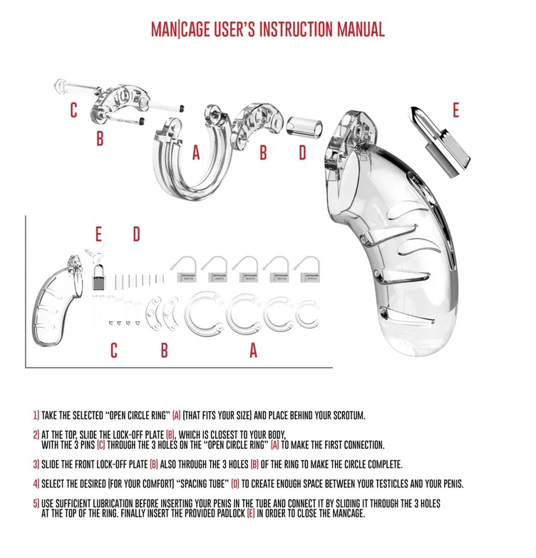 ManCage Chastity Cages are manufactured from high-grade poly... ManCage - Chastity Cage #4 - Clear photo-3