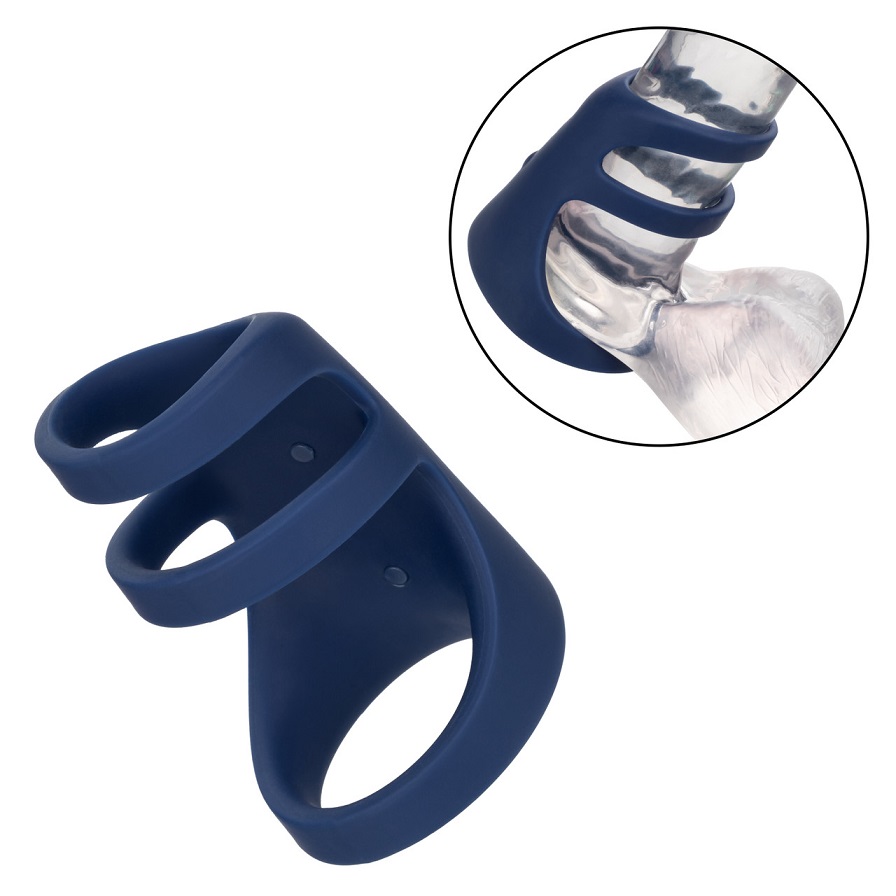 Explore new horizons of pleasure with the Viceroy Rechargeab... CEN - Viceroy Triple Vibro Ring - Blue photo-8