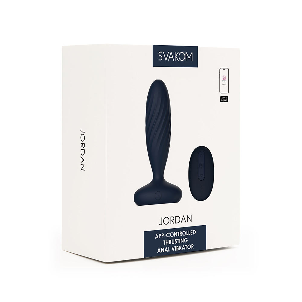 If you’re into anal play, take a ride with Jordan. This begi... SVAKOM - Jordan APP Thrusting Anal Vibrator - Navy Blue photo-13
