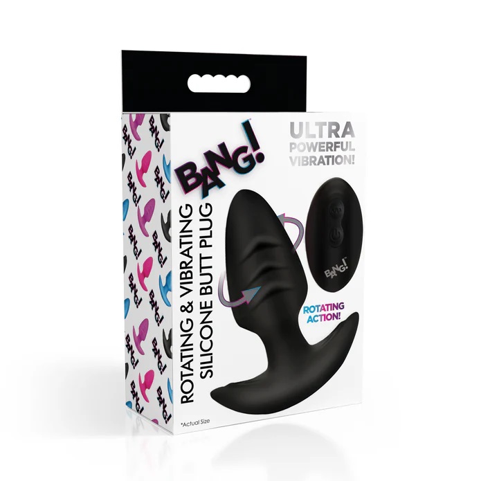 Add something more exciting to your toy bag with this rotati... Bang! - Rotating Vibro Plug - Black photo-9