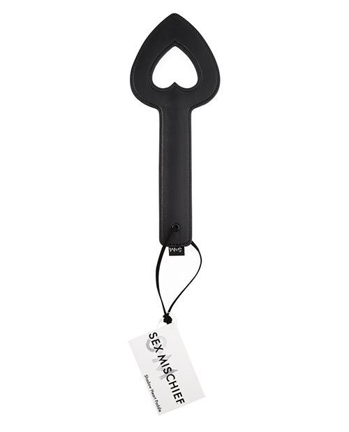 Leave an impact on your sweetie. Heighten impact play and le... Sex&Mischief - Shadow Heart Paddle - Black photo-4