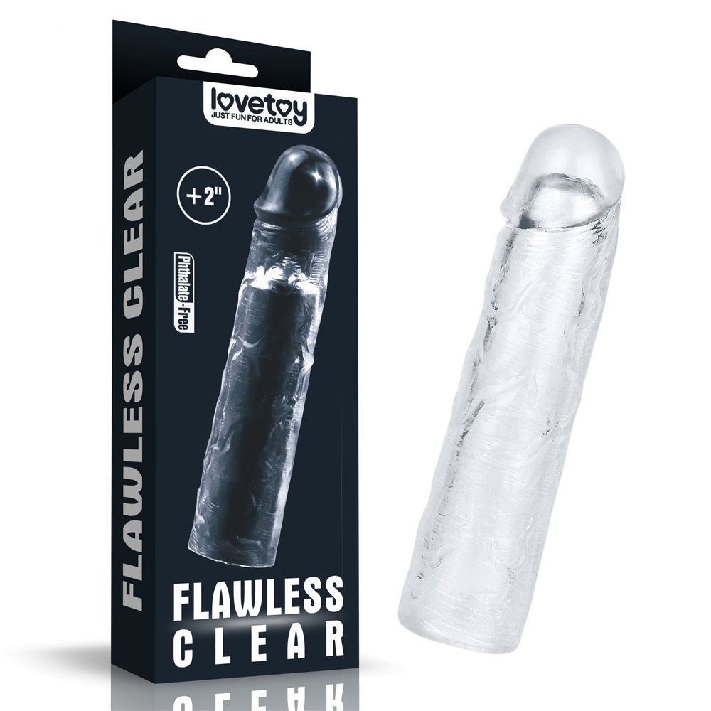 A sight for the most erotic of fantasies, LOVETOY shameless ... Lovetoy - Flawless Penis Sleeve Add 2'' - Clear photo-14
