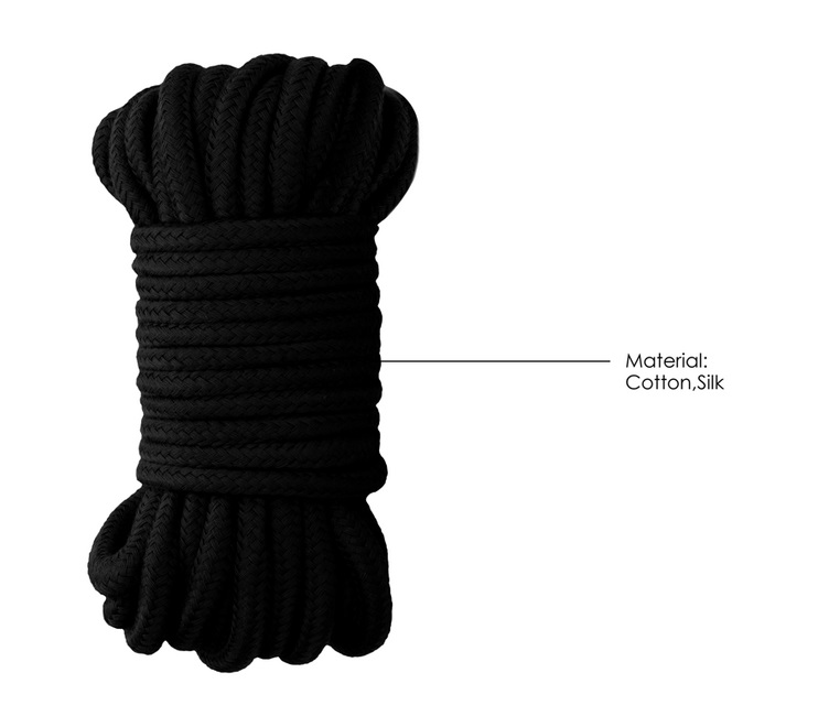 Let OUCH! show you the ropes! This Thick Bondage Rope has a ... Ouch - Thick Bondage Rope 10m - Black photo-3
