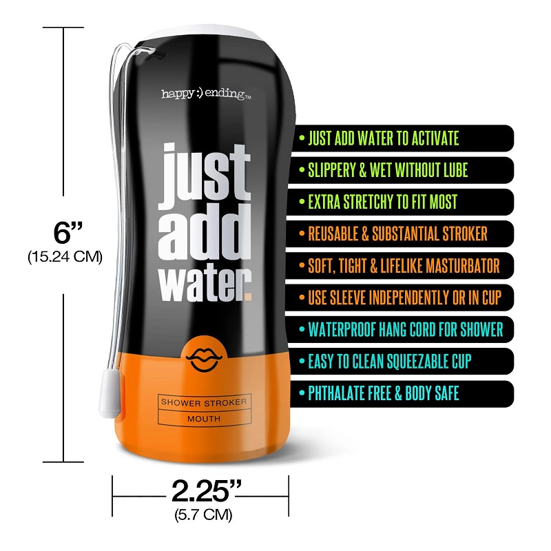 Just Add Water Shower Stroker Masturbator Mouth is a compact... Happy Ending - Just Add Water Mouth Masturbator photo-3