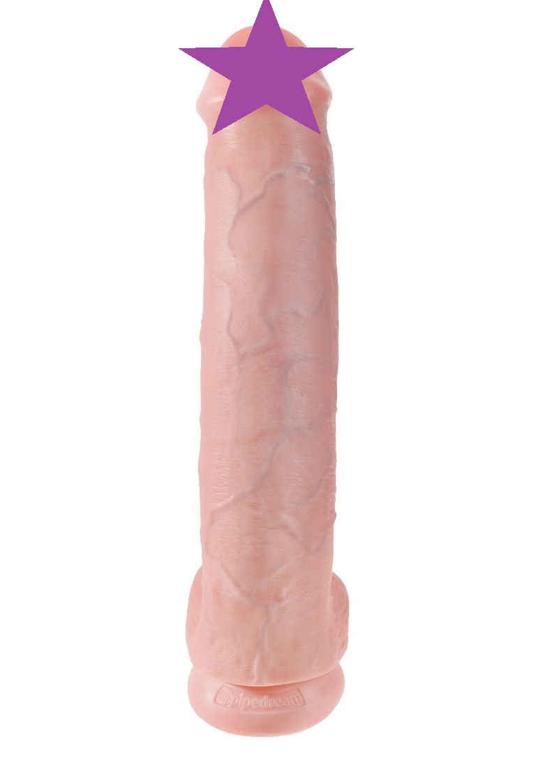 Do you want your first dildo to look and feel just like the ... King Cock - Cock 15" With Balls - Flesh photo-2