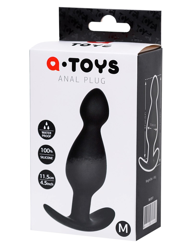 Anal plug size M
Waterproof
Material: silicone
Length: 11,5... A-Toys - Anal Plug M - Black photo-3