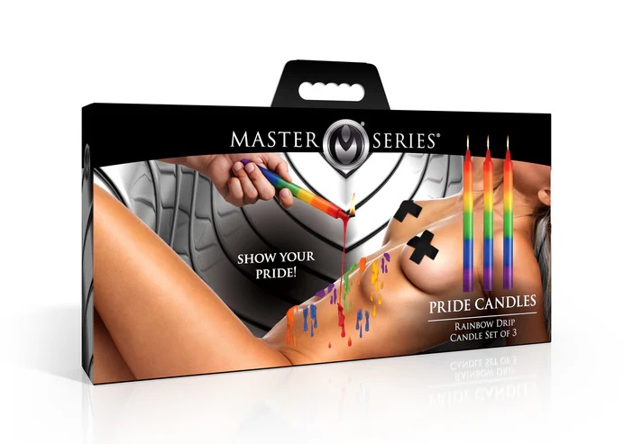 Transform your steamy scenes together and queer them up with... Master Series - Pride Candles Set 3 pcs - Rainbow photo-6
