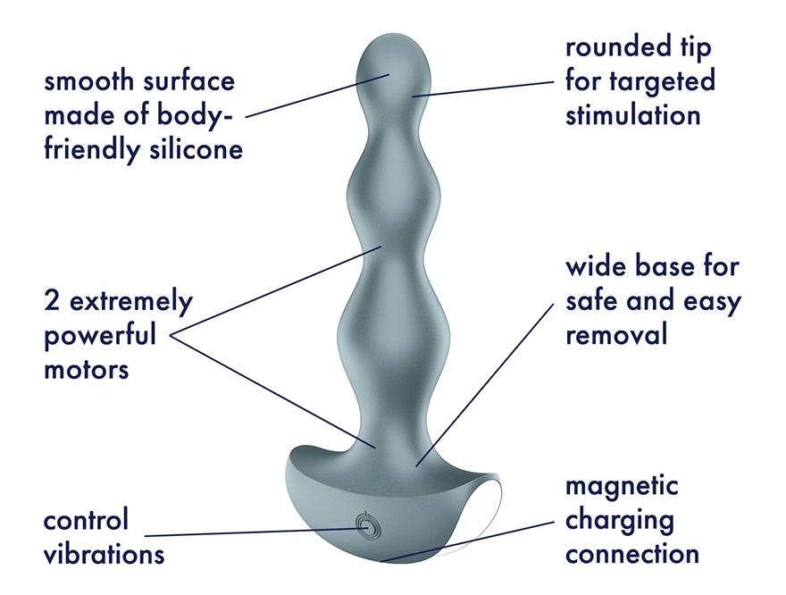 Its 2 motors and powerful vibes make the Lolli-Plug 2 anal v... Satisfyer - Lolli Plug 2 Vibrator - Ice Blue photo-4