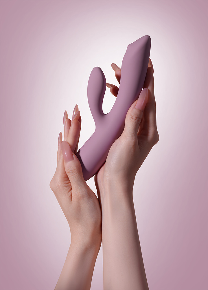 Get the ball rolling on your G-spot adventure with Trysta Ne... SVAKOM - Trysta Neo Interactive Rabbit Vibrator - Romantic Rose photo-2
