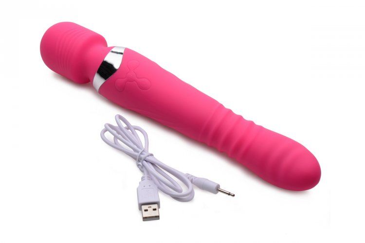 This luxurious vibrator was expertly crafted for internal an... Inmi - Ultra Thrust-Her Thrusting Vibrating Wand - Pink photo-5