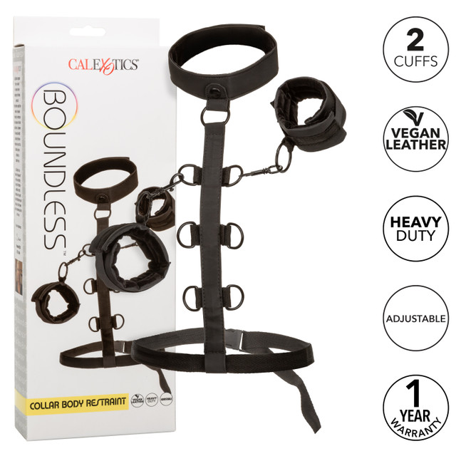 Push the boundaries of pleasure and embrace endless bondage ... CEN - Boundless Collar Body Restraint - Black photo-6