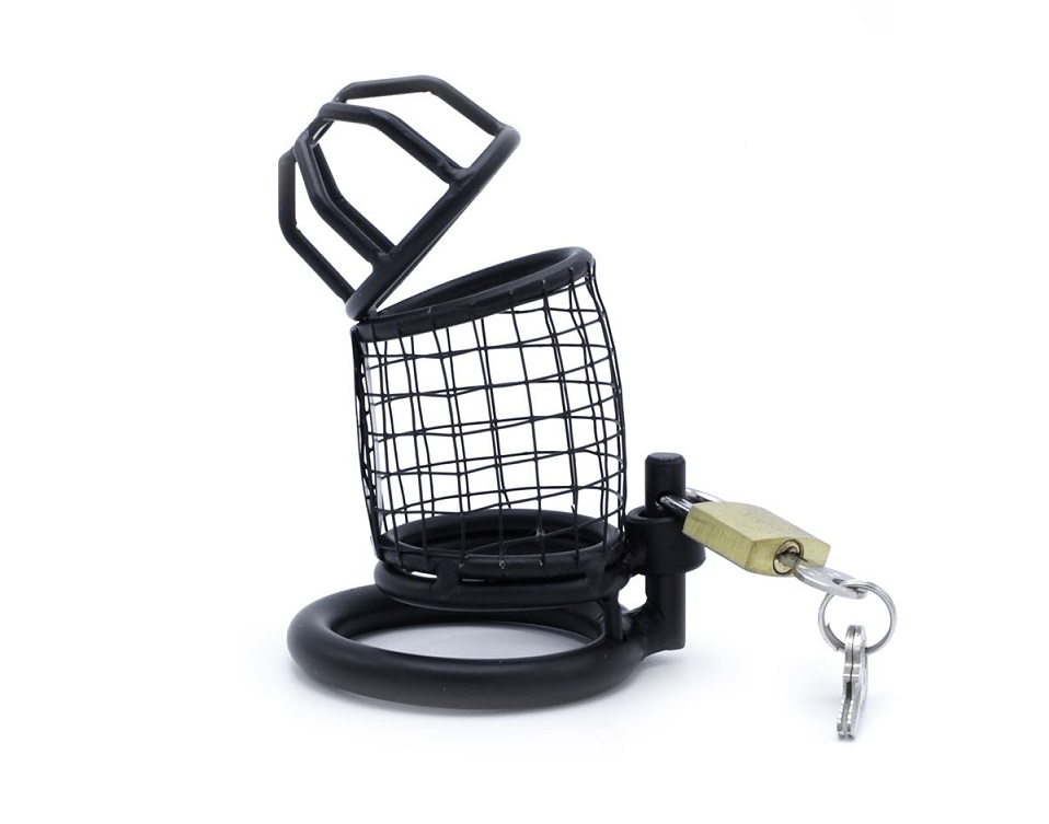 This Black Chastity Cage Squares is a must-have for all chas... Kiotos - Squares Chastity Cage - Black photo-3