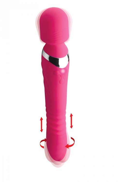 This luxurious vibrator was expertly crafted for internal an... Inmi - Ultra Thrust-Her Thrusting Vibrating Wand - Pink photo-2