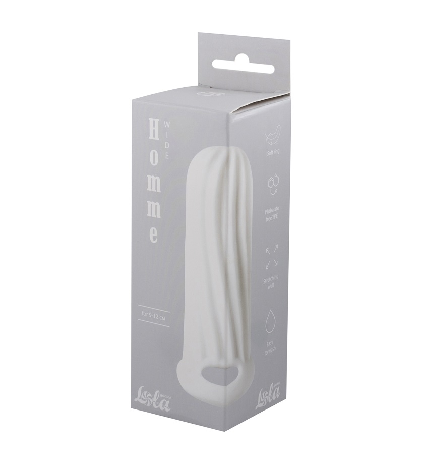 The Wide penis sleeve from the Homme collection is perfect f... Lola Games - Homme Wide Sleeve S - White photo-3