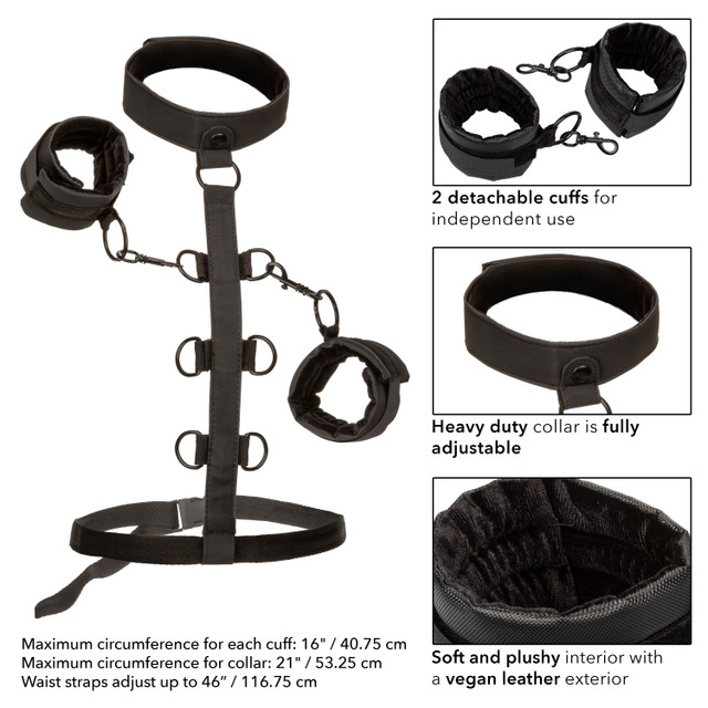 Push the boundaries of pleasure and embrace endless bondage ... CEN - Boundless Collar Body Restraint - Black photo-5