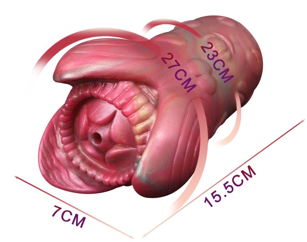 Material: Liquid silicone
Size: 7*15.5cm
Net weight: 656.5g FAAK - Sandworm Masturbator - Pink photo-13