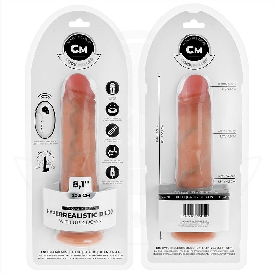 Discover the pleasure of realistic penetration taken to the ... Cock Miller - 20.5cm Realistic Thrusting Dildo - Flesh photo-9