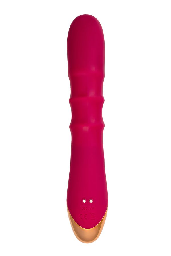 A classic-shaped vibrator JOS TENTY for double stimulation o... JOS - Tenty Rabbit Vibrator - Burgundy photo-5