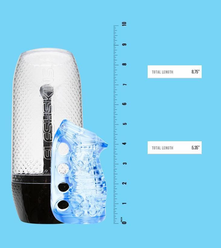 Great Fleshlight quality, lower price. When your standard Fl... Fleshlight - Fleshskins Grip Blue Ice Stroker photo-3