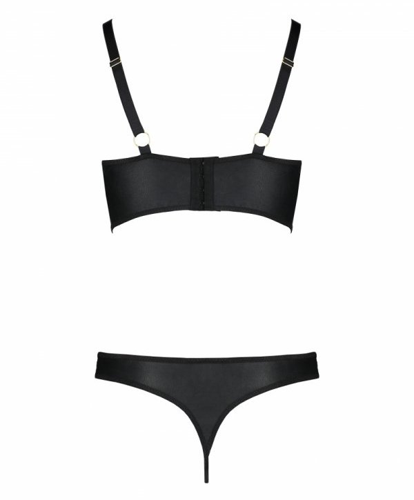 The multitude of straps at the "open bra" bra and ... Passion - Malwia Bikini - Black - S/M photo-6