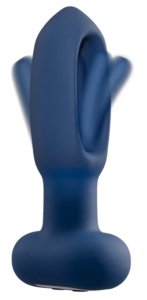 With an innovative flicking tongue function!
The cone-shaped... ANOS - Flicking Vibro Butt Plug - Blue photo-3