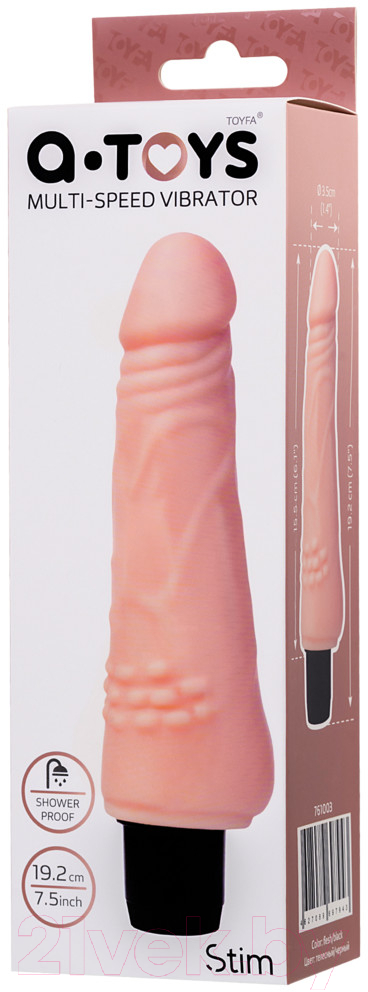 A Multi-speed ultrarealistic vibrator.
Easy to adjust... A-Toys - Multi-Speed Vibro Dildo 19.2cm - Flesh photo-4
