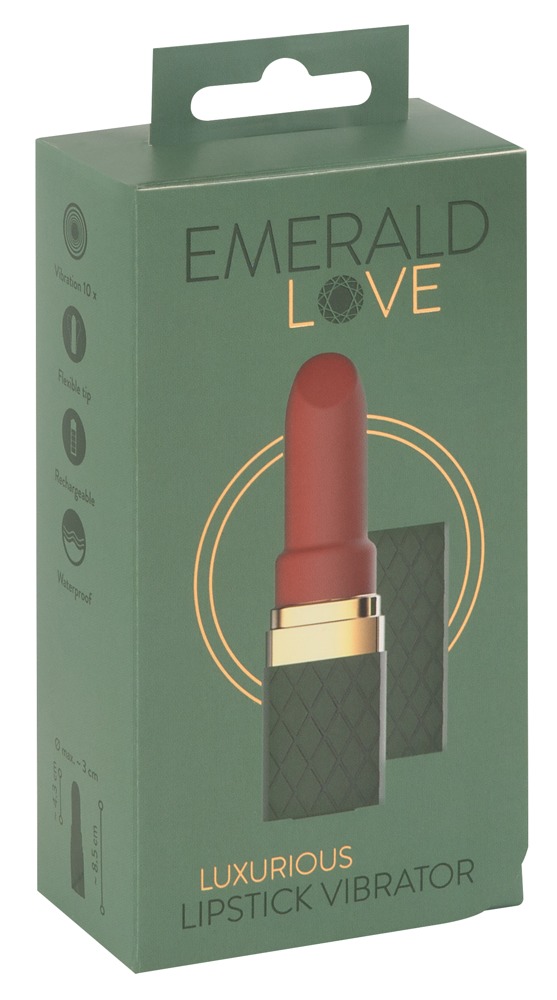 Discreet lipstick deign for a handbag!
The mini vibrator Lux... Emerald Love - Luxurious Lipstick Vibe - Green photo-11