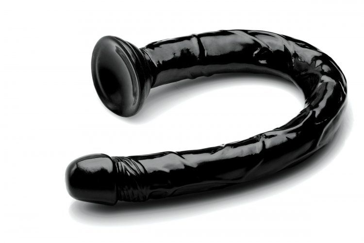 Bulging with veins for a deep internal massage! This firm, b... Hosed - 19'' Realistic Hose - Black photo-2