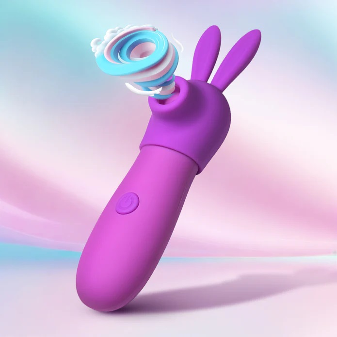 Discover the delightful sensations of the Bunny Sidekick Suc... Inmi - Bunny Sidekick Clit Stimulator - Purple photo-3