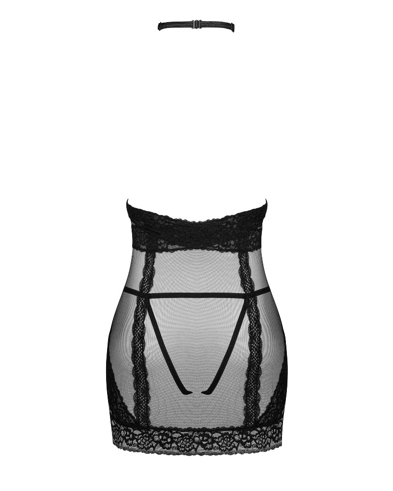 The black Lacrisia chemise is a very bold and spicy proposal... Obsessive - Lacrisia Chemise - Black - M/L photo-8