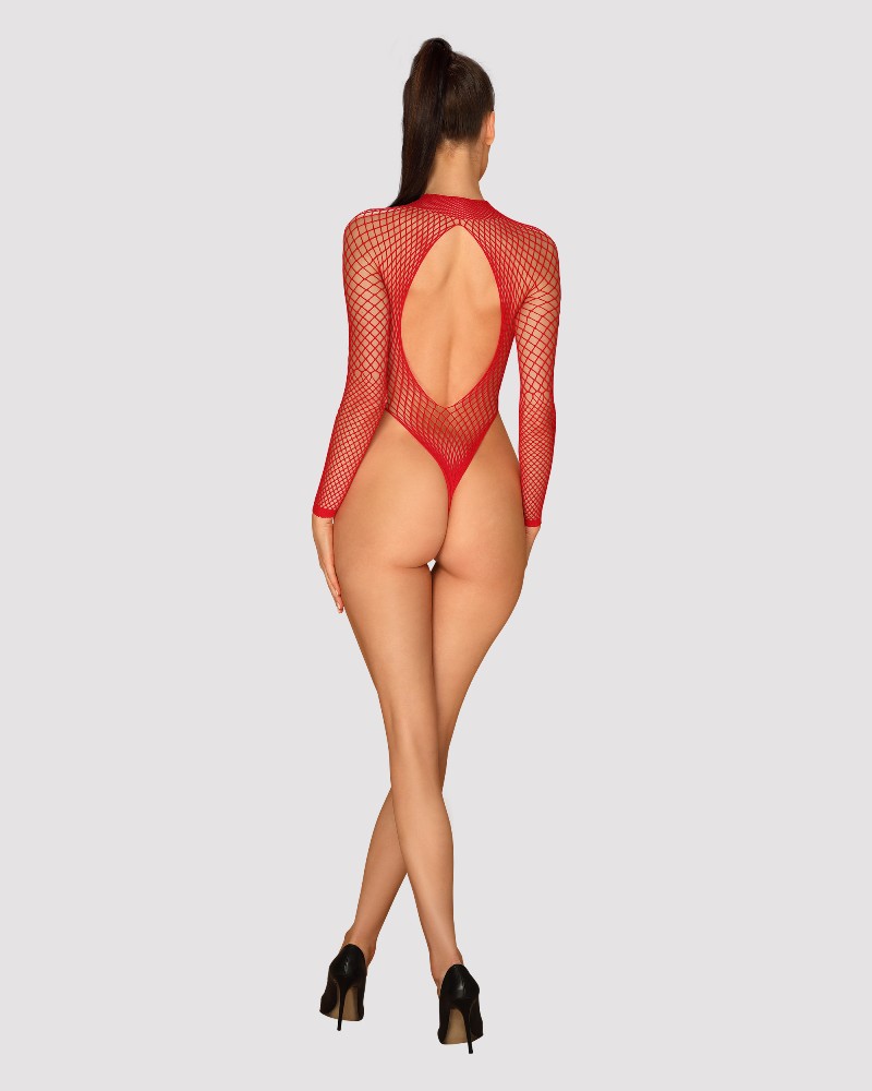 This fishnet will give you… spicy charm! At the same time, i... Obsessive - B126 Teddy - Red - S/M/L photo-4