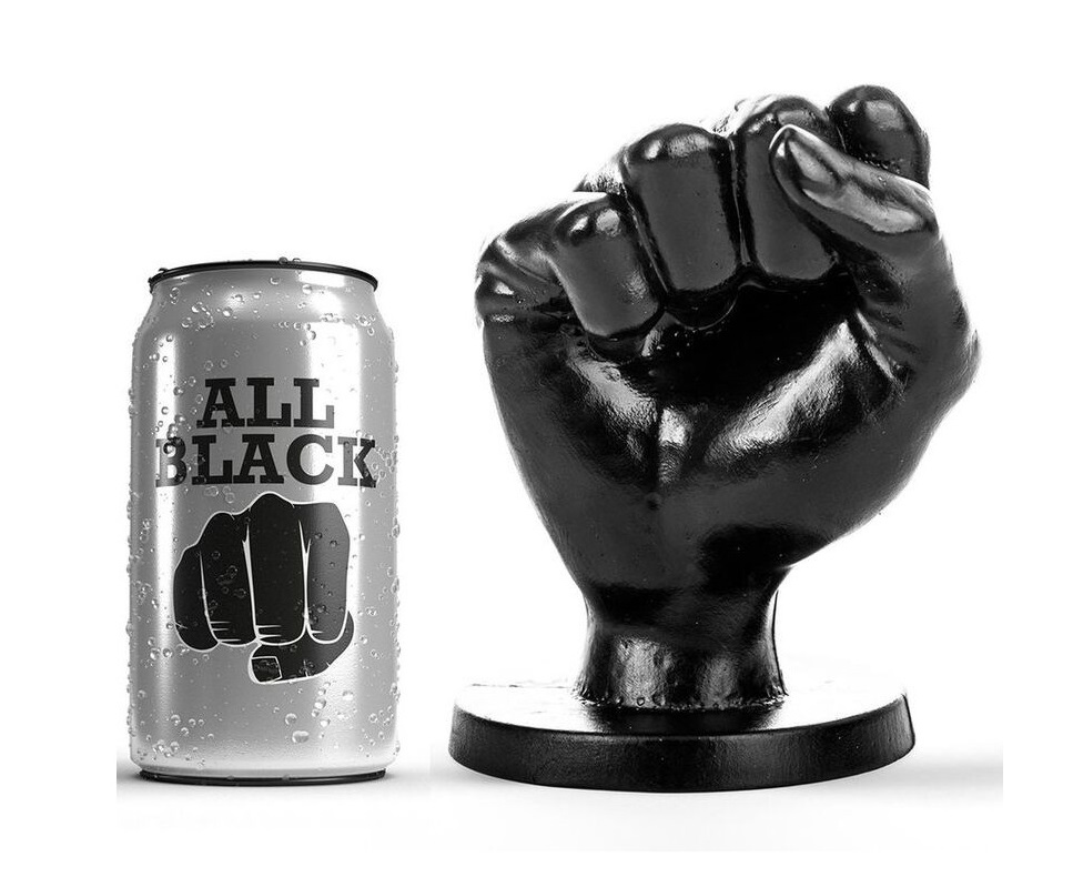 This buttplug All Black is shaped like a fist and provides t... All Black - Fist Dildo M - Black photo-4