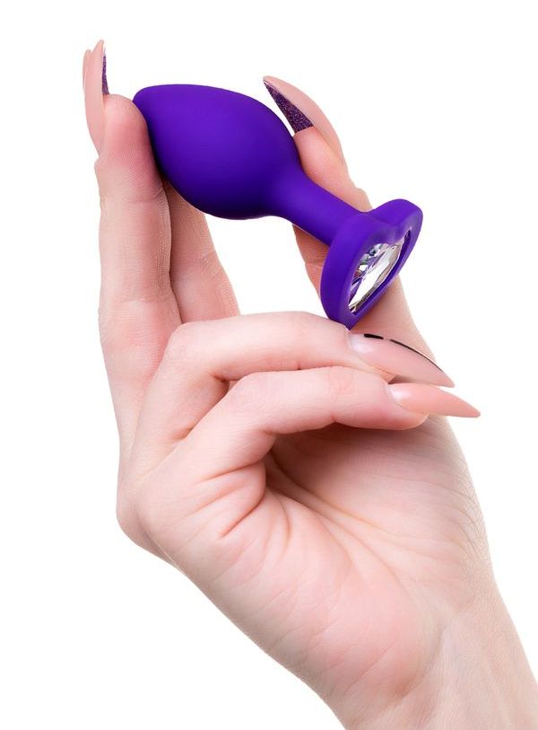 Romantic toy with a heart is a true declaration of love! A m... ToDo - Diamond Heart Anal Plug S - Purple photo-2