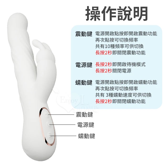 This innovative rabbit wand features 3 pulsation speeds and... MyToys - MyWave Wriggling Vibrator - White photo-9
