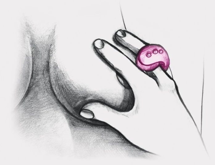 GringXL is an exciting combination of finger vibrator and re... Gvibe - Gring XL - Raspberry photo-9