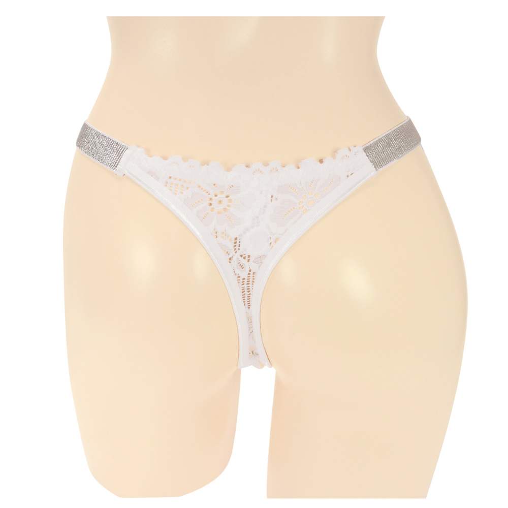 NPG - P121 Floral Lace Thong - White 照片-2