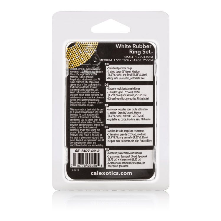 Enhance your erotic sensual satisfaction and performance wit... CEN - Rubber Ring - 3 Piece Set - White photo-8