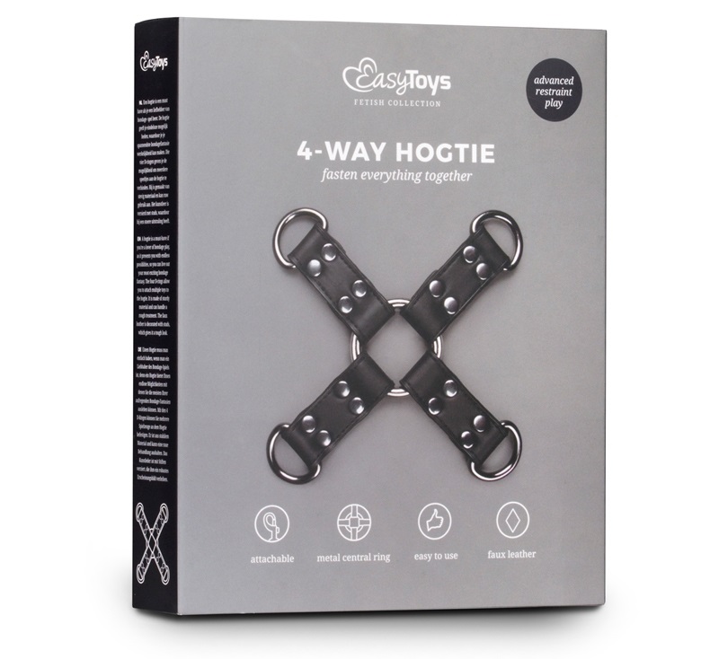With this versatile faux leather hogtie you can make every b... Easytoys - 4-Way Hogtie - Black photo-7